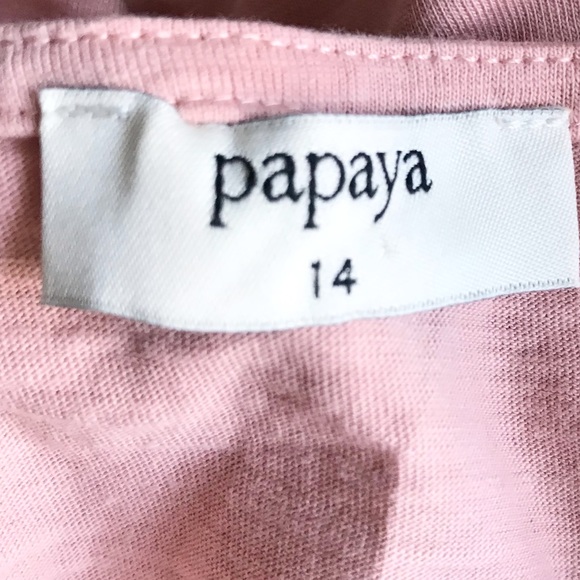 🎀Papaya Cotton Laced Size 14 (Large) Beige Cream Color Tank Top - Picture 7 of 10